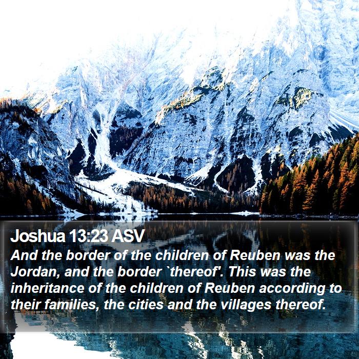 Joshua 13:23 ASV Bible Study