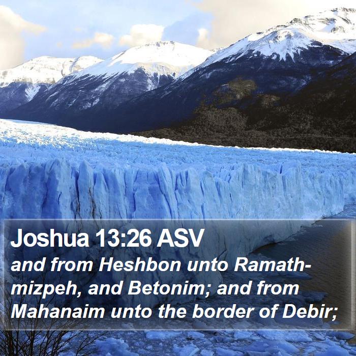 Joshua 13:26 ASV Bible Study