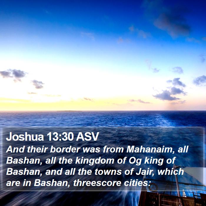 Joshua 13:30 ASV Bible Study