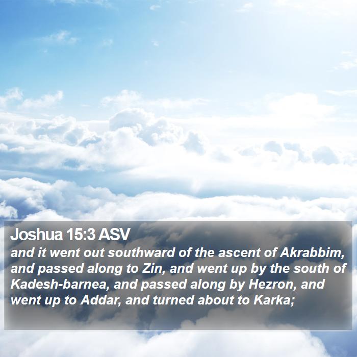 Joshua 15:3 ASV Bible Study