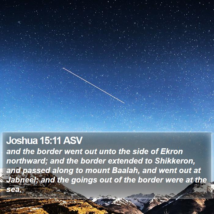 Joshua 15:11 ASV Bible Study