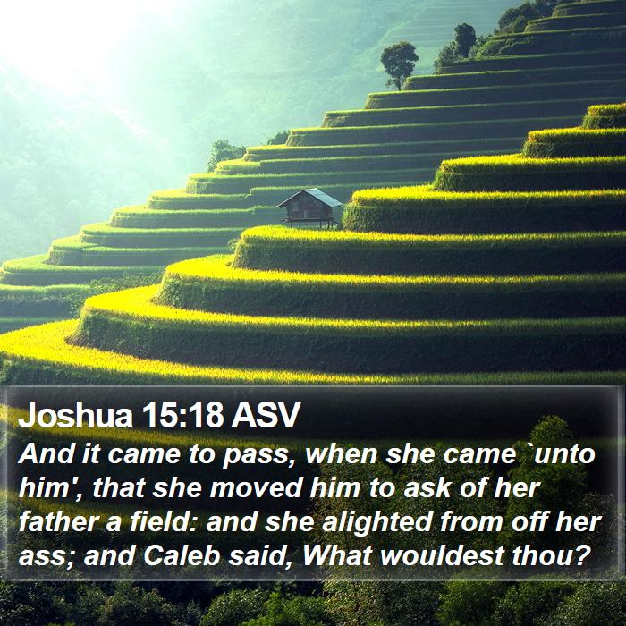 Joshua 15:18 ASV Bible Study