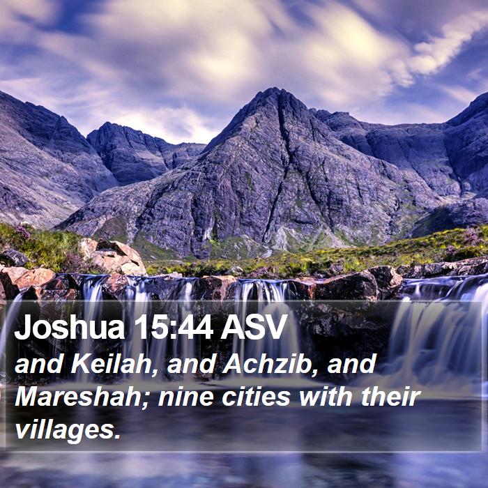 Joshua 15:44 ASV Bible Study