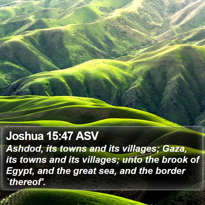 Joshua 15:47 ASV Bible Study