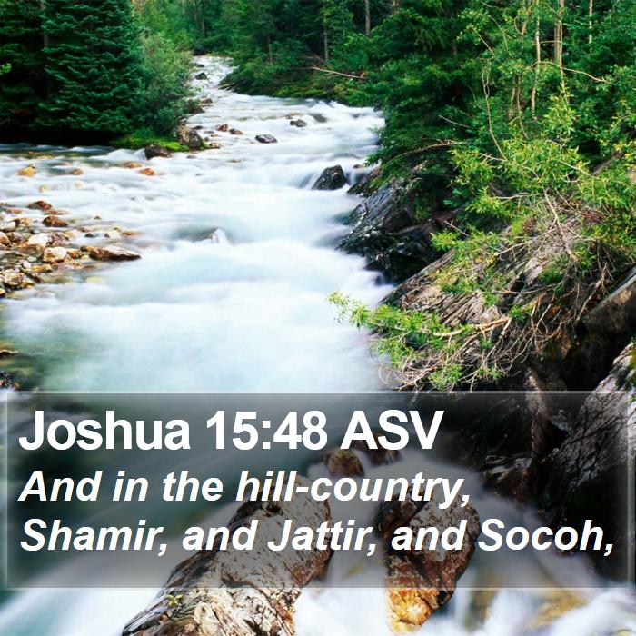 Joshua 15:48 ASV Bible Study