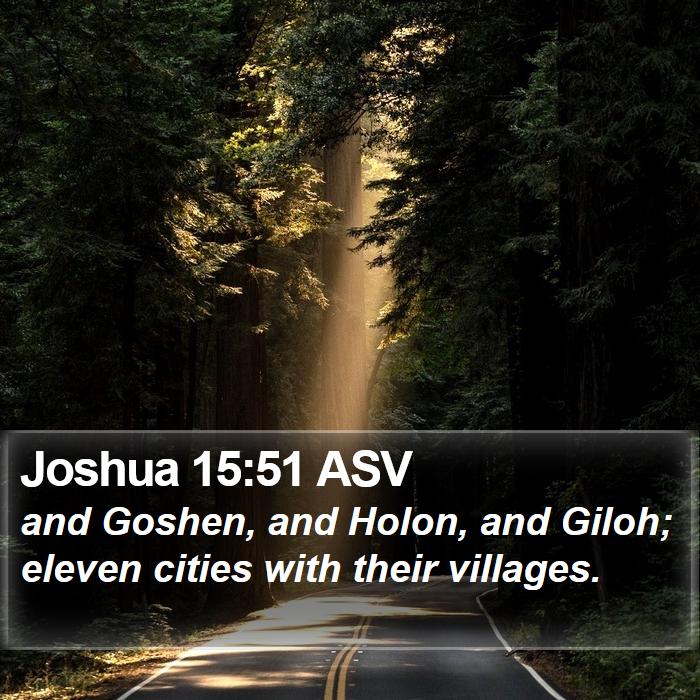 Joshua 15:51 ASV Bible Study