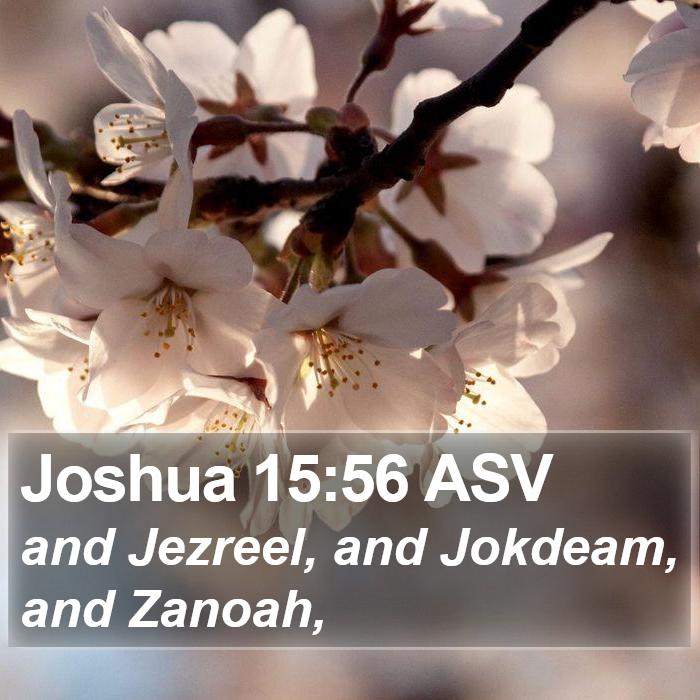 Joshua 15:56 ASV Bible Study