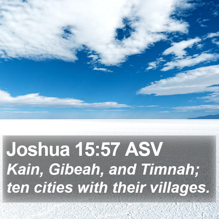 Joshua 15:57 ASV Bible Study