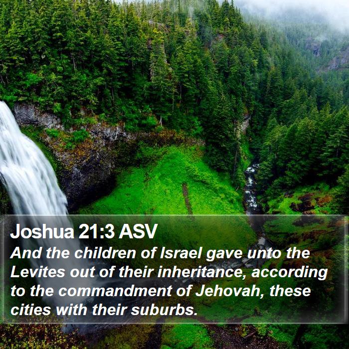 Joshua 21:3 ASV Bible Study