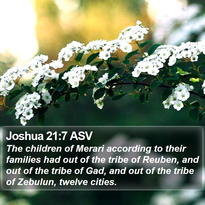 Joshua 21:7 ASV Bible Study