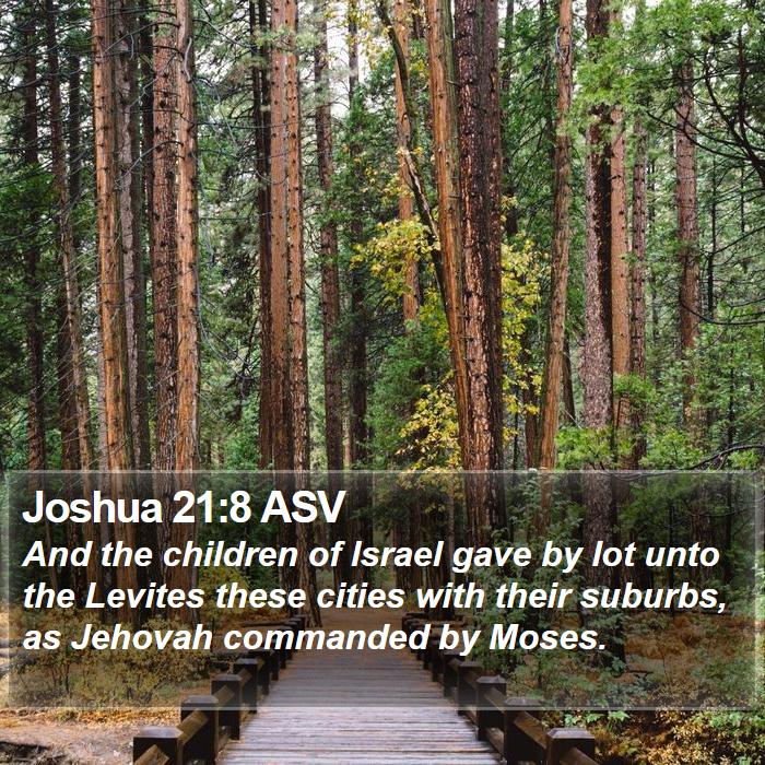 Joshua 21:8 ASV Bible Study