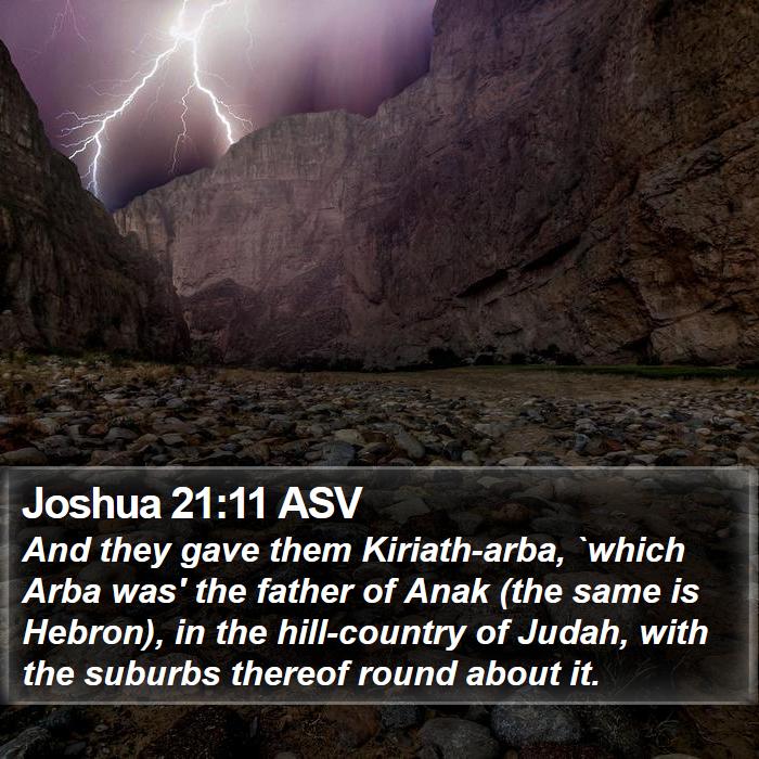 Joshua 21:11 ASV Bible Study