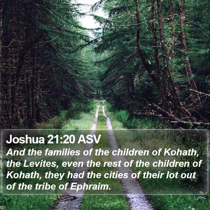 Joshua 21:20 ASV Bible Study