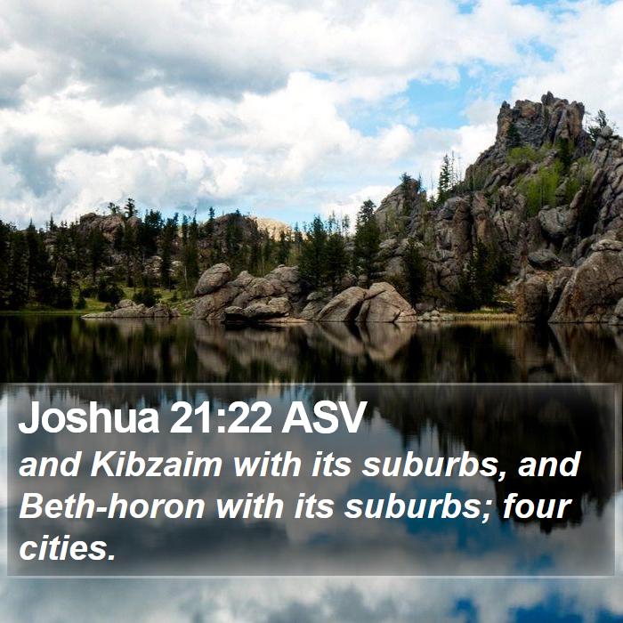 Joshua 21:22 ASV Bible Study