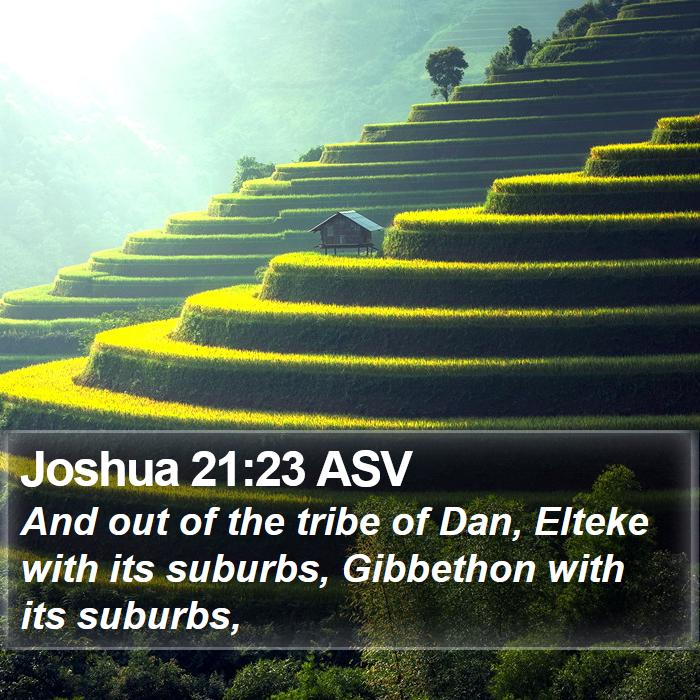 Joshua 21:23 ASV Bible Study