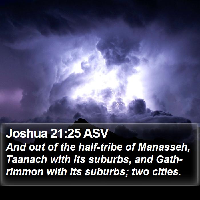 Joshua 21:25 ASV Bible Study