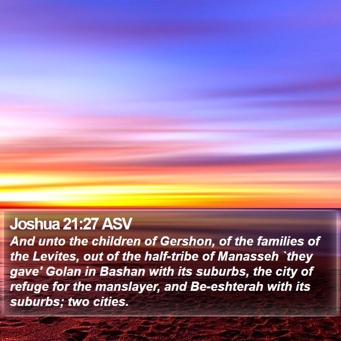 Joshua 21:27 ASV Bible Study