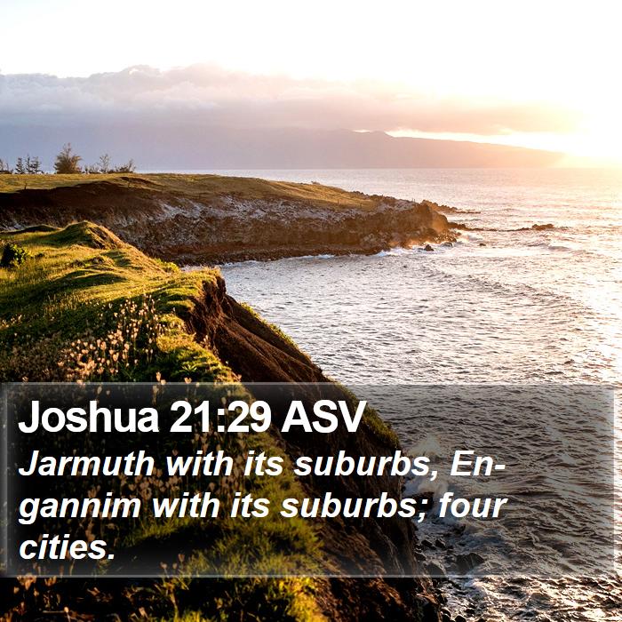 Joshua 21:29 ASV Bible Study