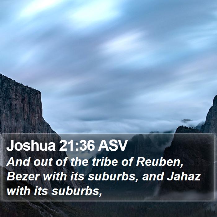 Joshua 21:36 ASV Bible Study