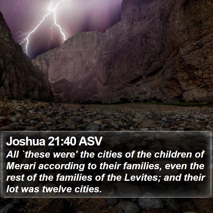 Joshua 21:40 ASV Bible Study