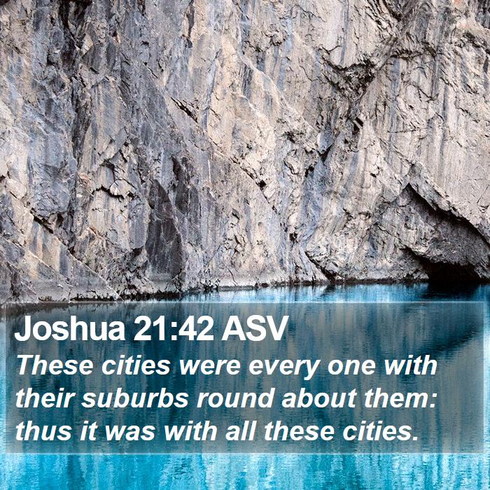 Joshua 21:42 ASV Bible Study