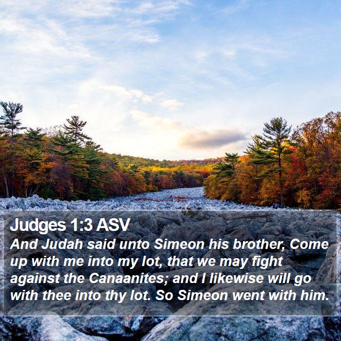 Judges 1:3 ASV Bible Study