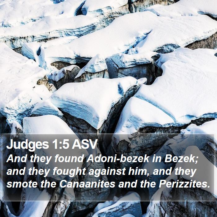 Judges 1:5 ASV Bible Study