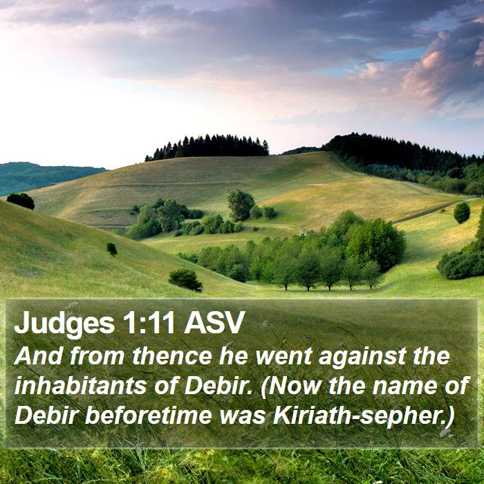 Judges 1:11 ASV Bible Study