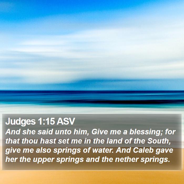 Judges 1:15 ASV Bible Study