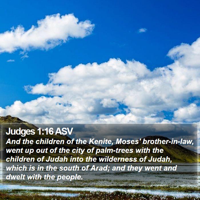 Judges 1:16 ASV Bible Study