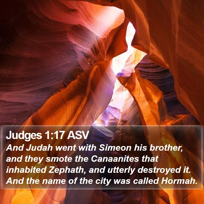 Judges 1:17 ASV Bible Study