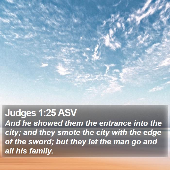 Judges 1:25 ASV Bible Study