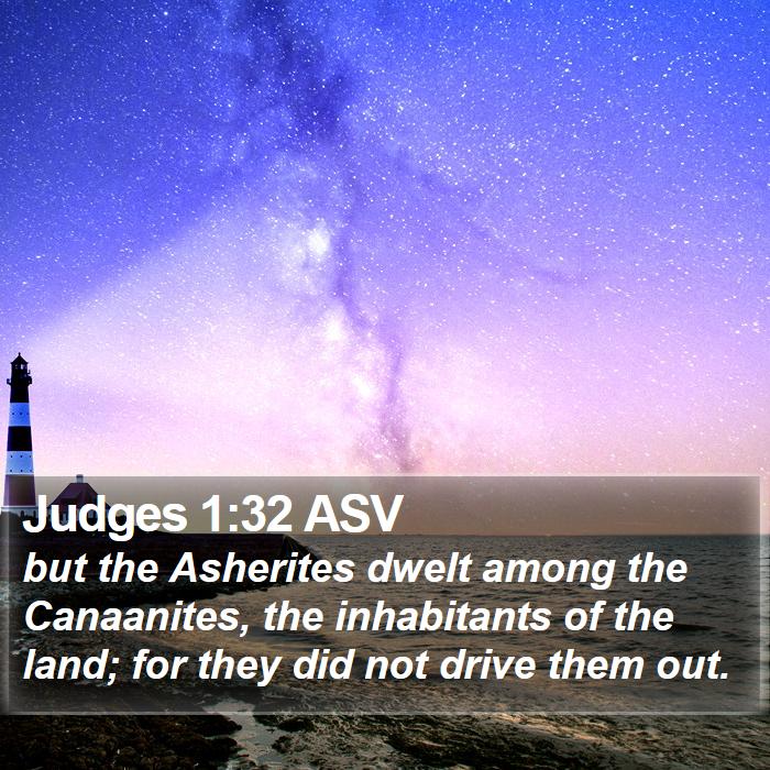 Judges 1:32 ASV Bible Study