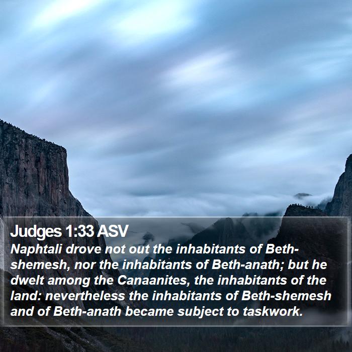 Judges 1:33 ASV Bible Study