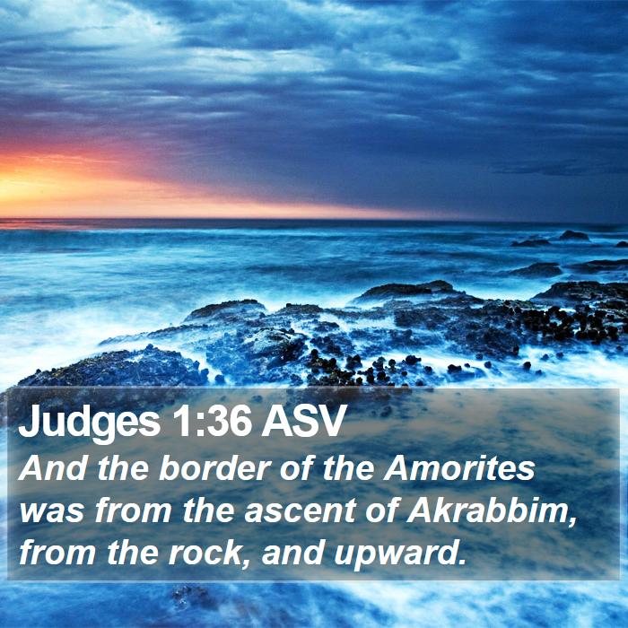 Judges 1:36 ASV Bible Study