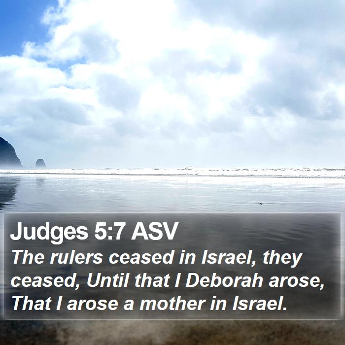 Judges 5:7 ASV Bible Study