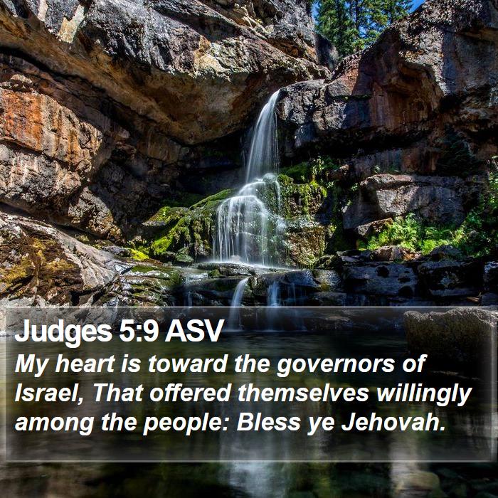 Judges 5:9 ASV Bible Study