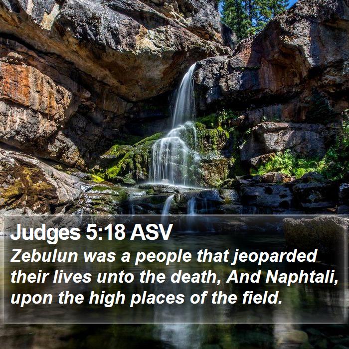 Judges 5:18 ASV Bible Study