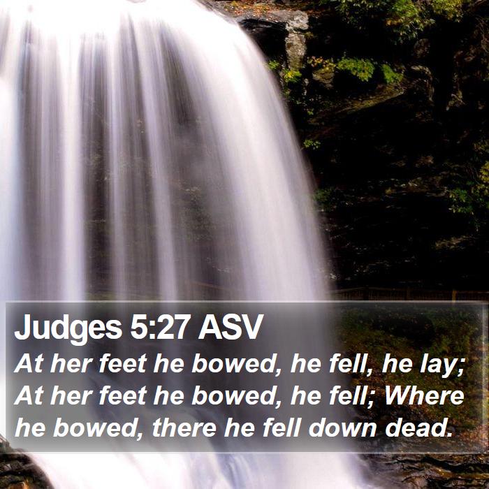 Judges 5:27 ASV Bible Study