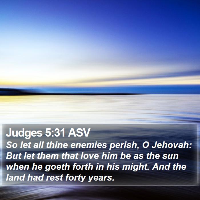 Judges 5:31 ASV Bible Study