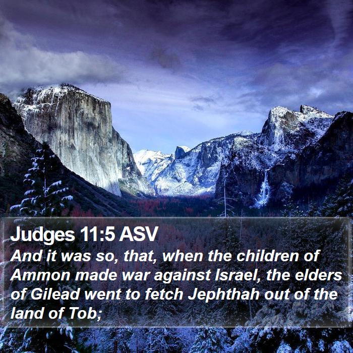 Judges 11:5 ASV Bible Study