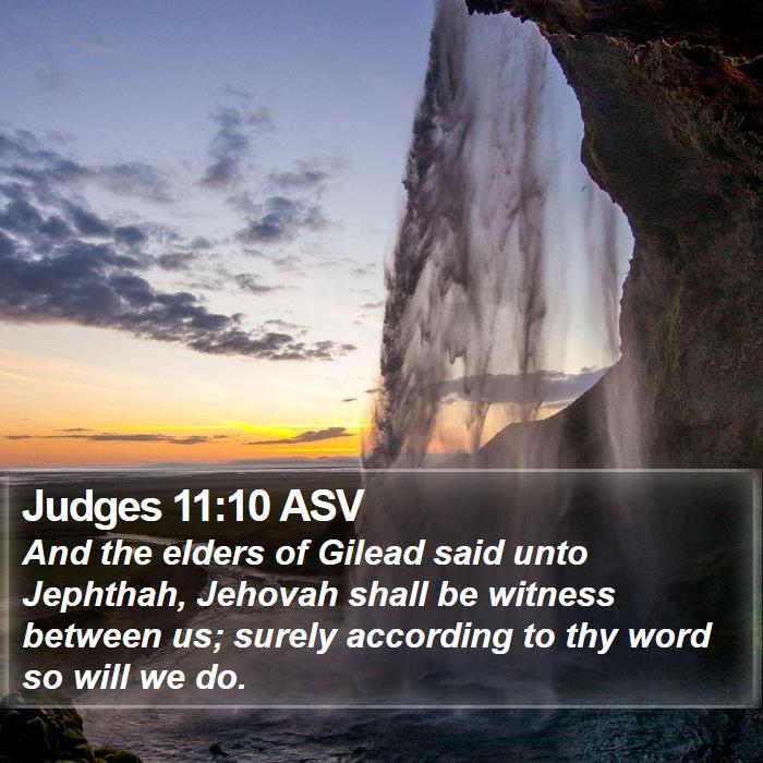 Judges 11:10 ASV Bible Study