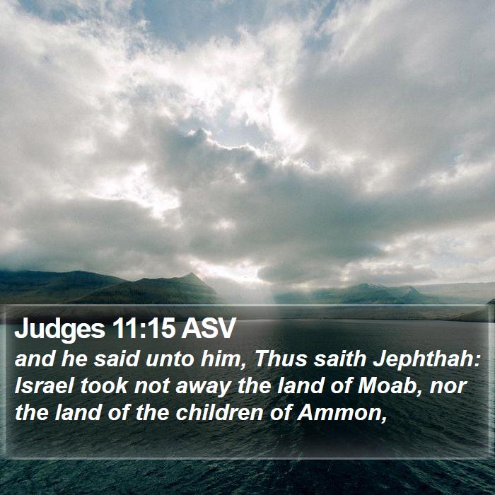 Judges 11:15 ASV Bible Study