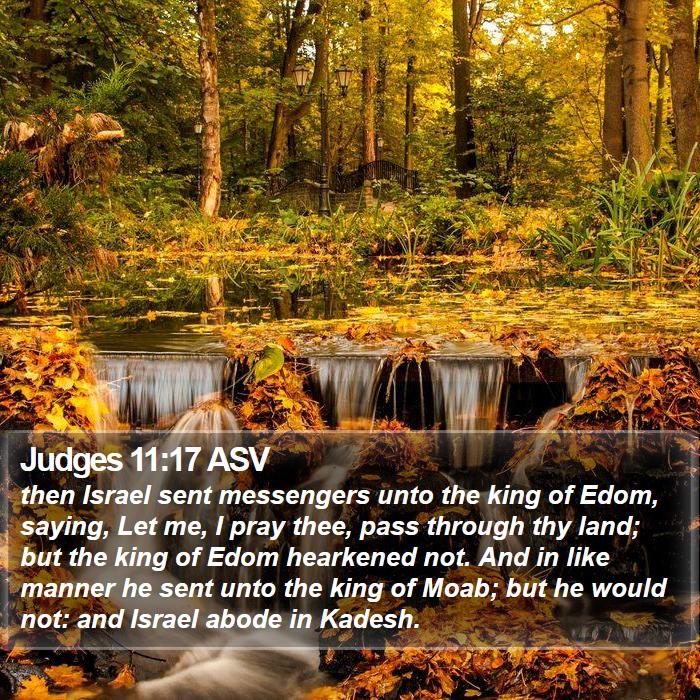 Judges 11:17 ASV Bible Study