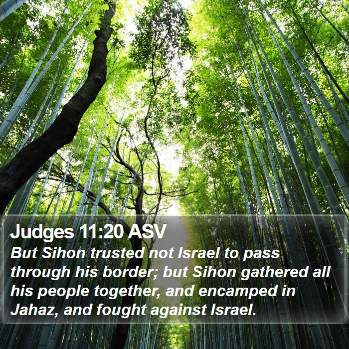 Judges 11:20 ASV Bible Study