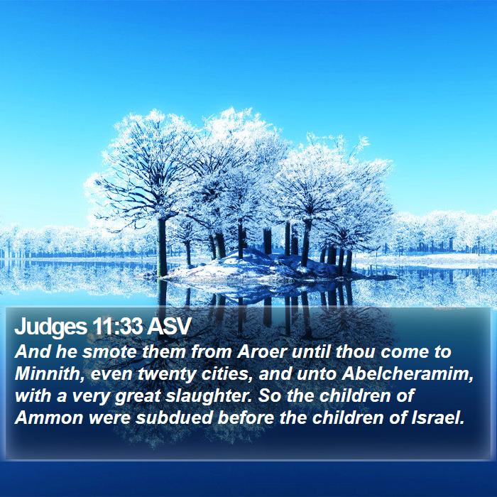 Judges 11:33 ASV Bible Study