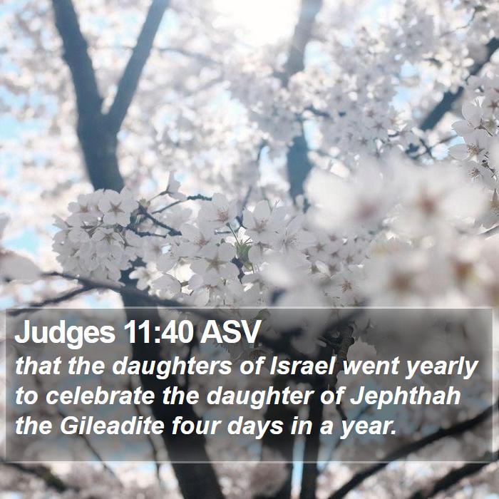 Judges 11:40 ASV Bible Study