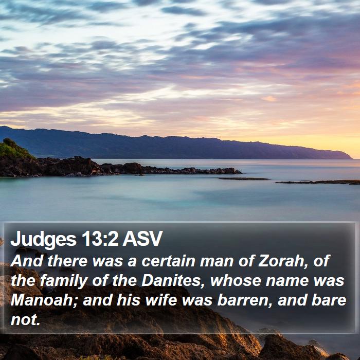 Judges 13:2 ASV Bible Study