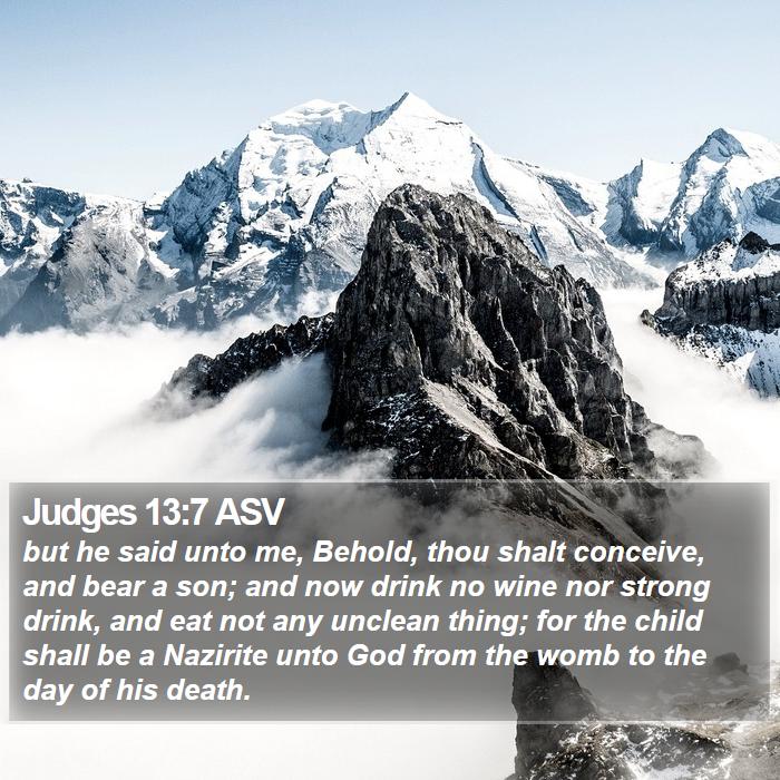 Judges 13:7 ASV Bible Study