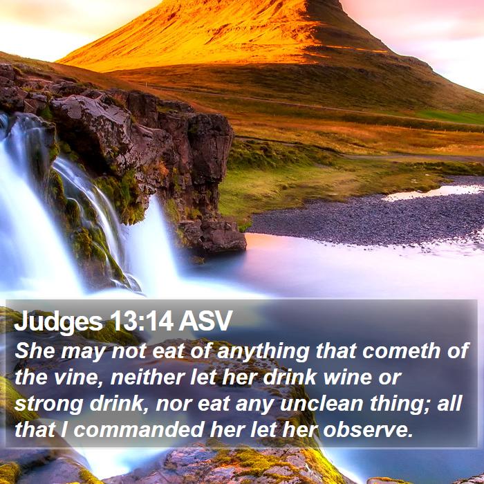 Judges 13:14 ASV Bible Study